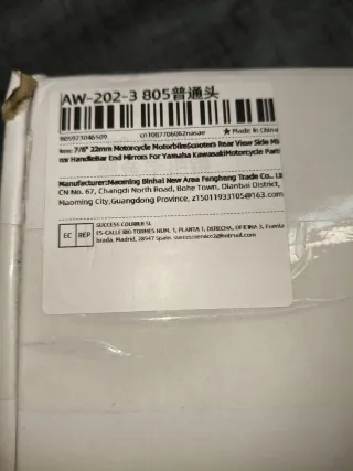 Espejos Retrovisores Moto AW-202-3 805