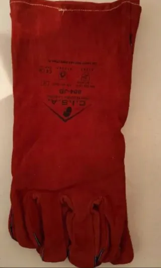 Guantes de soldador C.I.S.A. 804-JB Rojo