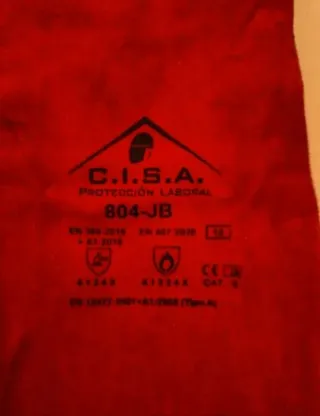 Guantes de soldador C.I.S.A. 804-JB Rojo