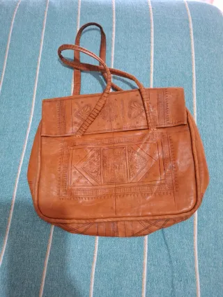 Bolso artesanal cuero Marroquí