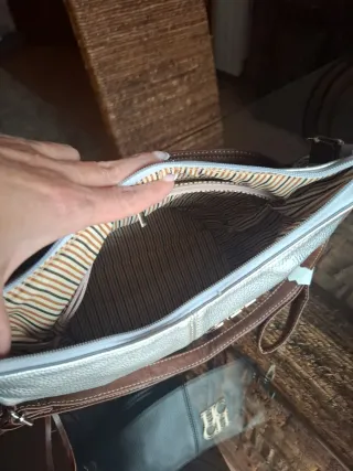 Bolso CH Carolina Herrera Plata y Marrón