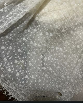 Maxi foulard bianco in tulle