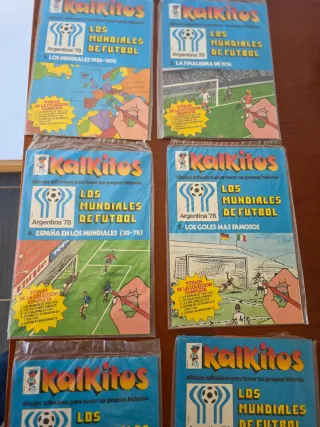 Lote 6 Kalkitos Mundiales Fútbol (5 sin abrir)