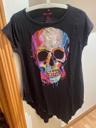 Camiseta Calavera Multicolor
