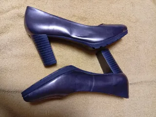 Zapatos Pitillos Talla 40 Gris/Plata