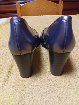 Zapatos Pitillos Talla 40 Gris/Plata