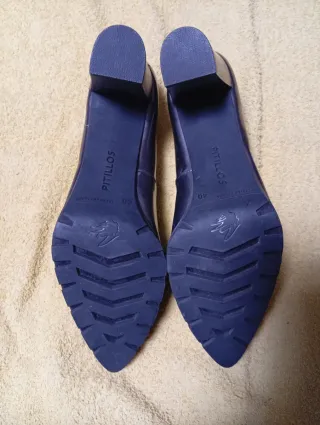 Zapatos Pitillos Talla 40 Gris/Plata