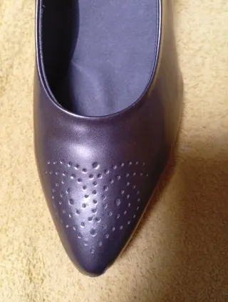 Zapatos Pitillos Talla 40 Gris/Plata