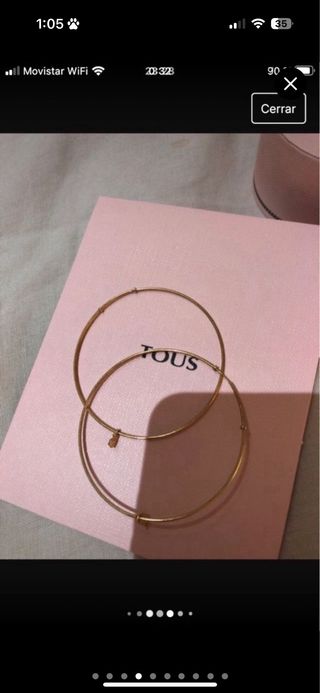 Pendientes aro Tous 18k