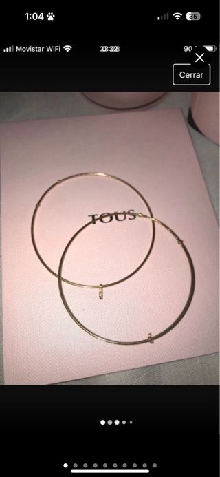 Pendientes aro Tous 18k