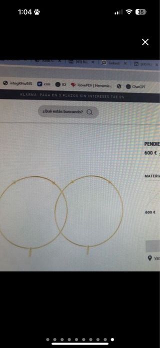 Pendientes aro Tous 18k