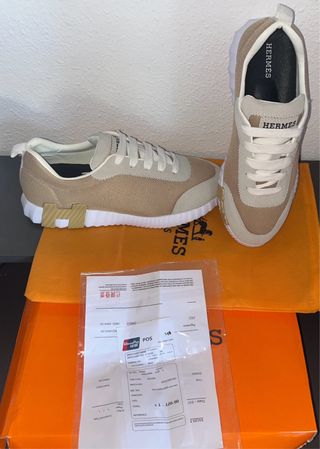 Zapatillas Hermès Beige/Blanco
