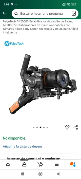 Estabilizador Gimbal FeiyuTech AK2000S
