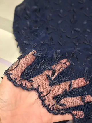 Top fiesta azul marino.