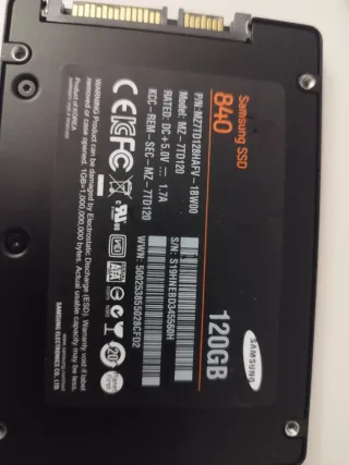 Disco Duro Samsung 120GB SSD SATA III 2.5