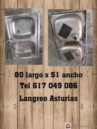 Fregadero doble 80x51 cm