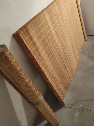 Cortinas de bambú enrollables 1,60x1m 2x20€