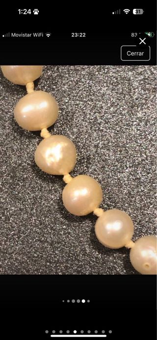 Collar Perlas Cierre Chapado Oro 18k