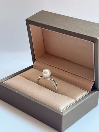 Anillo Perla Akoya Plata 925 Ajustable