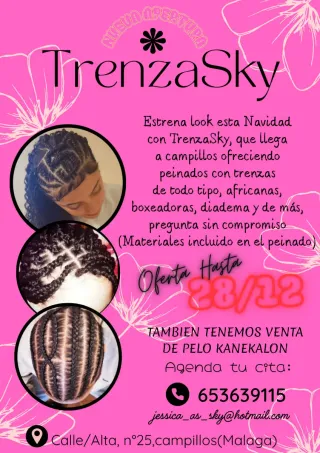 Trenzas africanas y boxeadora