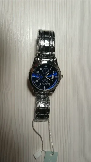 Reloj de hombre esfera azul y metálico