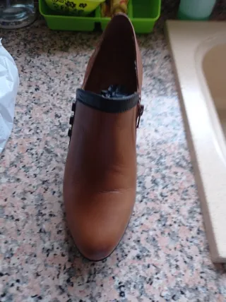 Botines Hispanitas Piel Marrón Talla 38