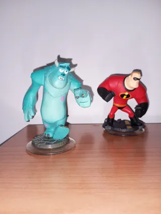 Figuras Disney: Sully, Mr. Increíble, Jack Sparrow