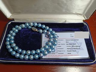 Collar Perlas Akoya Azules 8.4-8.8mm 19