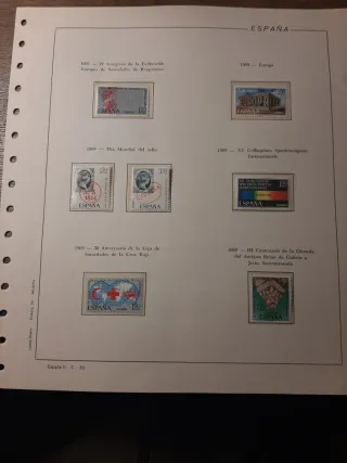 Sellos de España. Año Completo 1969 montado.