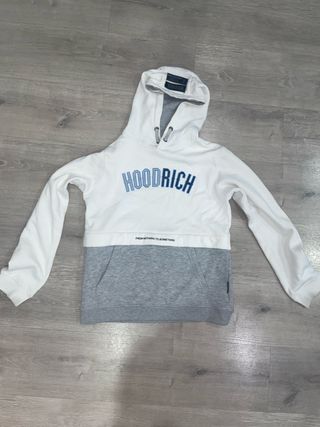 Sudadera Hoodrich Blanca y Gris XL niño de 13/15