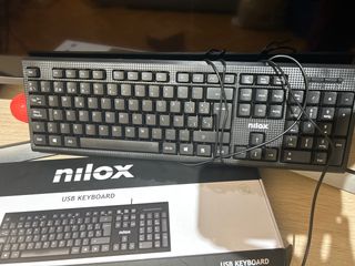 Teclado Nilox USB Negro/Plateado