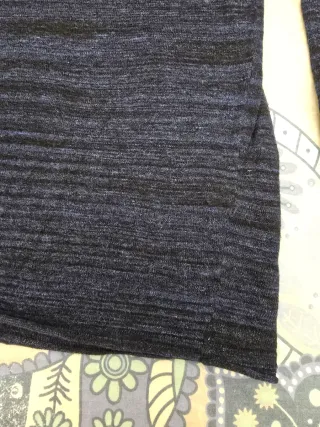 Camiseta Bershka M Azul Jaspeado Manga Larga