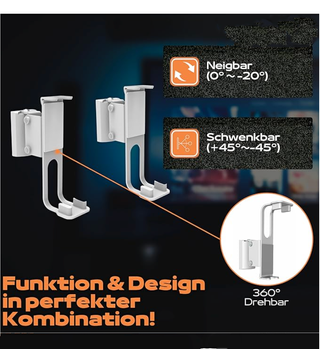 2 SUPPORTI DA PARETE PER SONOS ONE E SONOS PLAY 1