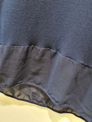 Camiseta Mango Gasa Manga 3/4 Azul Talla Única