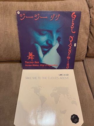 Lote 2 Vinilos Dance Gigi D'Agostino LMC vs U2