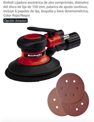 Lijadora Einhell aire comprimido 150mm