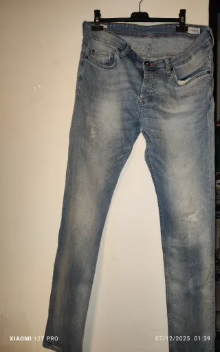 Vaqueros Hombre Azules Desgastados