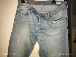 Vaqueros Hombre Azules Desgastados