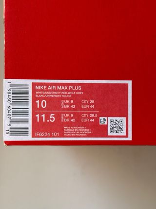 Nike Air Max Plus TN White University Red [44]