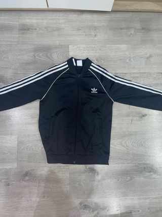 Sudadera Adidas cremallera negra 13/14 años