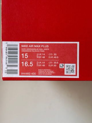 Nike Air Max Plus TN Dark Obsidian [49.5]