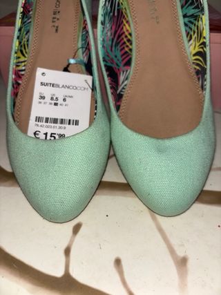 Bailarinas Suite Blanco verde talla 39