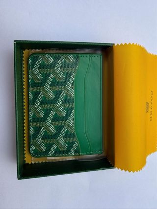 Tarjetero Goyard Verde Multicolor