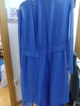 Vestido gasa azul para eventos