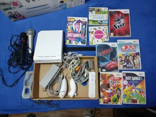Consola Wii Blanca + 6 Juegos + Accesorios