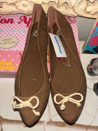 Bailarinas Marypaz Marrones con Lazo