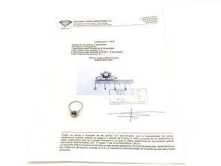 sortija oro 18k con piedra con diamante