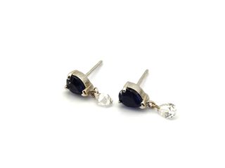 pendientes oro 18k con piedra con diamante