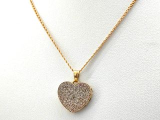 cadena oro 18k con piedra con diamante 24cm