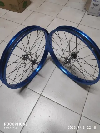 LLANTAS AMBROSIO AZULES BMX